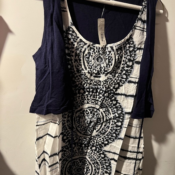 NEW— August Silk — short sleeve summer blouse - Picture 2 of 3